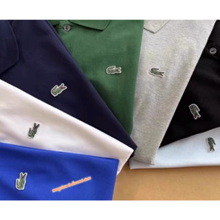 LACOSTE เสื้อโปโล คอปก แขนสั้น ผ้าฝ้าย แฟชั่นสําหรับผู้ชาย