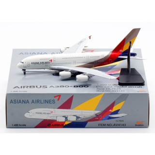 Av4143 โมเดลเครื่องบินรบ 1:400 ASIANA AIRLINES A380 Reg:HL7626