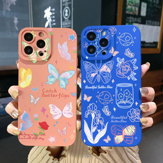 เคสโทรศัพท์มือถือ ขอบสี่เหลี่ยม ลายผีเสื้อ สําหรับ Realme C35 C11 2021 C12 C15 C21Y C25Y C25S Realme5 5i 6i 8 Pro