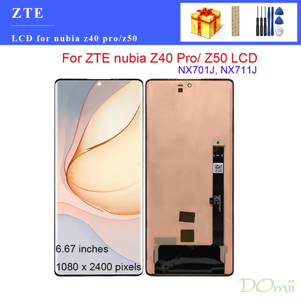 Img แผงหน้าจอสัมผัส lcd 6.67 นิ้ว แบบเปลี่ยน สําหรับ ZTE nubia Z40 Pro lcd NX701J ZTE nubia Z50 lcd NX711J
