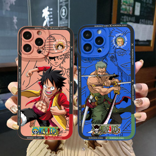 เคสโทรศัพท์มือถือ ขอบสี่เหลี่ยม ลาย Zoro Luffy สุดเท่ สําหรับ Samsung Galaxy S22 Plus Note 20 Ultra S21 FE S20