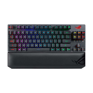 Rog คีย์บอร์ดไร้สายบลูทูธ 90MP02J0-BKGA00 Ranger RX TKL ABS มีสาย สามโหมด แกนสีแดง E-sports (สีดําเข้ม)