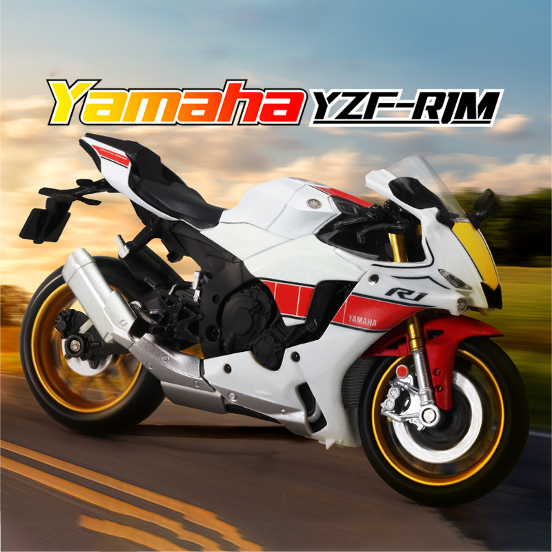 RUM1:12 Scale Yamaha YZF R1M รถจักรยานยนต์รุ่น Light & Sound Effect รถDiecastของเล่นสําหรับเด็กวันเกิดของเล่นเด็กคอลเลกชันรถ