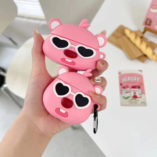 เคสหูฟัง กันลื่น กันน้ํา กันตก ลายลูปปี้น่ารัก พร้อมสายโซ่ สําหรับ Apple AirPods 1 2 Pro Pro 2 3