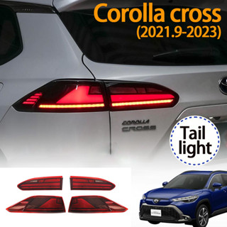 Corolla cross(2021-2023) ไฟสัญญาณเลี้ยว LED เลนส์ใส ด้านใน สีแดง สําหรับติดรถยนต์ 4 ชิ้น