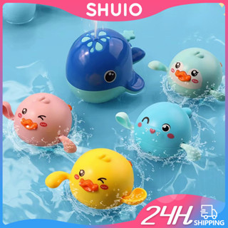 Shuio ของเล่นอาบน้ํา รูปเป็ดน่ารัก ไขลาน สําหรับเด็ก