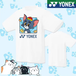 Yonex YY 2023 ใหม่ เสื้อกีฬาแบดมินตัน เสื้อแข่งขัน แขนสั้น แห้งเร็ว คู่รัก เทนนิส เสื้อยืดคู่รัก วัฒนธรรมเกาหลี