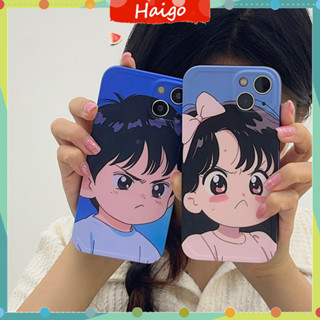 เคสโทรศัพท์มือถือแบบนิ่ม ลายคู่โกรธน่ารัก สําหรับ iPhone14 13 12 Mini 11 PRO MAX 6 6s 7 8plus SE2 X XS XR XSMAX #HG6145