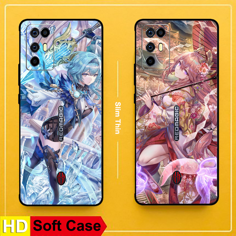 สําหรับ Nubia Red Magic 6R กรณี NX666J HD ทาสี TPU Slim นุ่มซิลิโคนปกหลังสําหรับ RedMagic 6R Shell