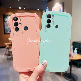 เคสขอบหยัก สีพื้น แบบนิ่ม สําหรับ Tecno รุ่น Pova Neo LE6 Pova Neo 2 LG6n