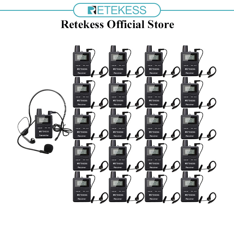 Retekess TT109 ชุดหูฟังไร้สายสำหรับไกด์นำเที่ยว