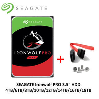 Seagate IronWolf Pro ฮาร์ดดิสก์ไดรฟ์ 3.5 นิ้ว 18TB 16TB 14TB 12TB 10TB 8TB 6TB 4TB NAS HDD สําหรับกล้องวงจรปิด CCTV PC มัลติมีเดียเซิร์ฟเวอร์