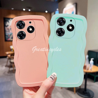 เคสโทรศัพท์มือถือ ป้องกันเลนส์ ลายคลื่น สีแคนดี้ สําหรับ Tecno Spark 10 4G KI5K 10C 10 Pro KI7