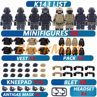 ฟิกเกอร์ SWAT Military MOC Building Blocks ของเล่นสําหรับเด็ก