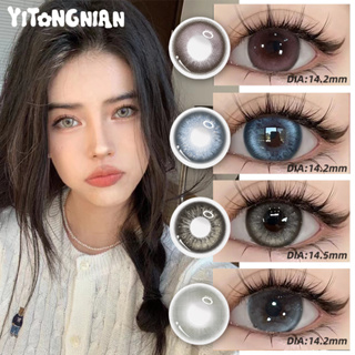 Yi TONG NIAN คอนแทคเลนส์สายตาสั้น 14.0-14.5 มม. 1 สี หลากสี สําหรับดูแลสายตา 6 เดือน 2 ชิ้น ต่อชุด