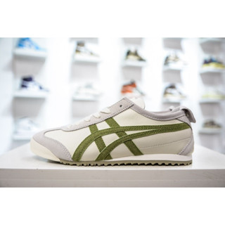 Onitsuka Mexico 66 แบรนด์เก่าแก่ สไตล์ญี่ปุ่นคลาสสิก®รองเท้าผ้าใบหนังลําลอง เข้ากับทุกการแต่งกาย สไตล์คลาสสิก เรโทร หมายเลข 1183C076-101WS