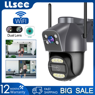 LLSEE icsee กล้องวงจรปิดไร้สายกลางแจ้ง wifi กล้อง 360 องศาหมุนการติดตามอัตโนมัติสี Night Vision สองทางโทรกันน้ำบ้านเฝ้าระวังกล้อง