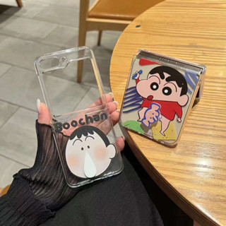 ใหม่ เคสโทรศัพท์มือถือแบบแข็ง กันกระแทก ลายการ์ตูนชินจังจอมแก่นน่ารัก สําหรับ Samsung Galaxy ZFlip5 ZFlip5 Flip5 ZFlip5