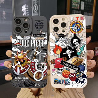 เคสป้องกันโทรศัพท์มือถือ ขอบสี่เหลี่ยม ลาย One Piece Pirate King สําหรับ Infinix Hot 12i 10S 11 10 Play 11S 10i Smart 6 HD X6511 X657B X6512 Note 12 G96