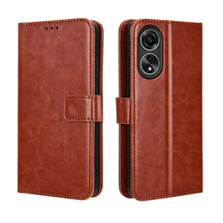 OPPO A58 4G เคส Leather Case เคสโทรศัพท์ Stand Wallet OPPO A58 4G OPPOA58 เคสมือถือ Cover