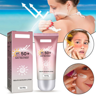 ครีมกันแดด โลชั่นกันแดด ป้องกันรังสียูวี Spf 50+ 60 กรัม สําหรับใบหน้า และร่างกาย