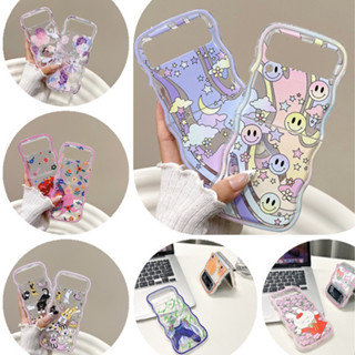 เคสโทรศัพท์มือถือ ซิลิโคนนิ่ม Tpu ใส ลายการ์ตูนสัตว์น่ารัก สําหรับ Samsung Galaxy Z Flip 4 Z Flip 5 Z Flip 3