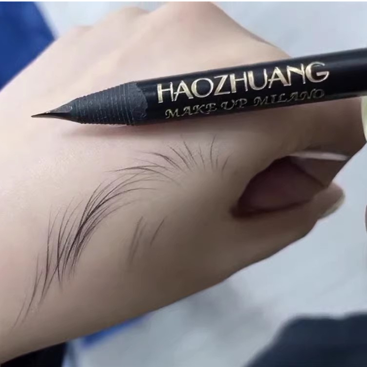 Haozhuang ดินสอเขียนคิ้ว Machete Hard Core Pull Line Fog Eyebrow Pencil ดินสอเขียนคิ้ว
