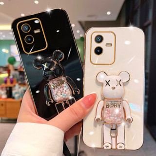 เคสโทรศัพท์มือถือแบบนิ่ม ลายหมีน้อย พร้อมที่ตั้งวาง สําหรับ Honor 90 50 Lite 70 X7A X6S X5 Magic 4 5 Lite Pro 9X X9A