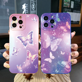 เคสโทรศัพท์มือถือ ขอบสี่เหลี่ยม ลายดอกไม้ แวววาว สําหรับ OPPO Reno7 4G Reno6 Reno8 Z 5G Reno5 F Reno2 F Reno3 Reno4 A17 A17K A77S A57S