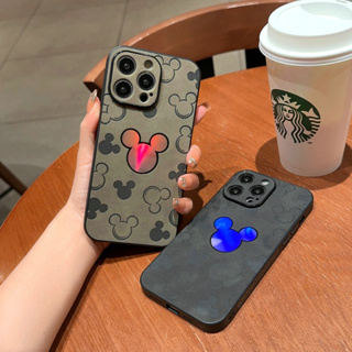 【เคสโทรศัพท์หนังเลเซอร์/มิกกี้เมาส์】เปลือกแข็งสีรุ้งไล่ระดับสี สำหรับ เคสไอโฟน14 Pro 13 14 Pro Max 13 Pro 12 Pro Max 12 12 Pro เคสมือถือ เคสไอโฟน14 Plus 11 13 Pro Max XS Max xr เคสโทรศัพท์ป้องกันการตกหนา iPhone 14 11 Pro 11 Pro Max xs 7 Plus เคสซิลิโคน