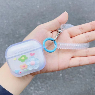 เคสหูฟัง tpu นิ่ม แบบใส ลายดอกไม้ 3D สําหรับ airpods 1 2 pro 3