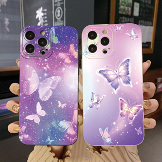 เคสโทรศัพท์มือถือ ขอบสี่เหลี่ยม ลายดอกไม้ แวววาว สําหรับ Infinix Hot 20S 20i 30i 9 30 20 Play Smart 6 Plus X6823 Zero 5G 2023