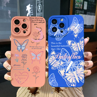 เคสโทรศัพท์มือถือ ขอบสี่เหลี่ยม ลายผีเสื้อ หรูหรา สําหรับ Samsung Galaxy S22 Plus Note 20 Ultra S21 FE S20