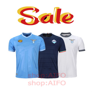 เสื้อกีฬาแขนสั้น ลายทีมชาติฟุตบอล Lazio Home Away Jersey 23 24 ชุดเหย้า คุณภาพสูง สําหรับผู้ชาย