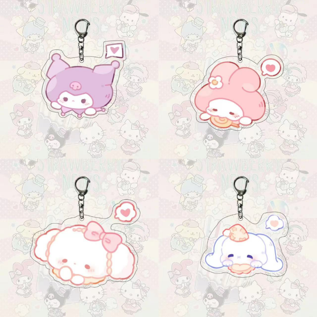 พวงกุญแจอะคริลิค จี้การ์ตูนอนิเมะ Sanrio น่ารัก