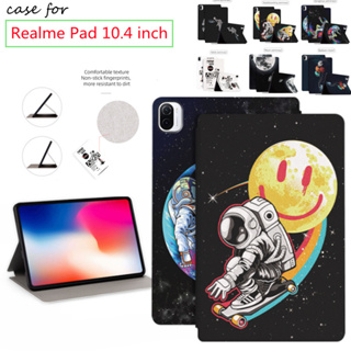 For Realme Pad 10.4" 2021 Fashion Tablet Case Cute Cartoon Series Astronaut Case Flip Stand Casing PU Leather For RealmePad 10.4 Inch