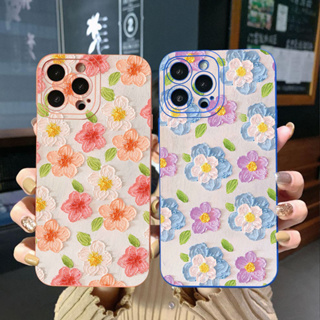 เคสโทรศัพท์มือถือ ขอบสี่เหลี่ยม ลายดอกไม้ หรูหรา สําหรับ Samsung Galaxy S22 Plus Note 20 Ultra S21 FE S20