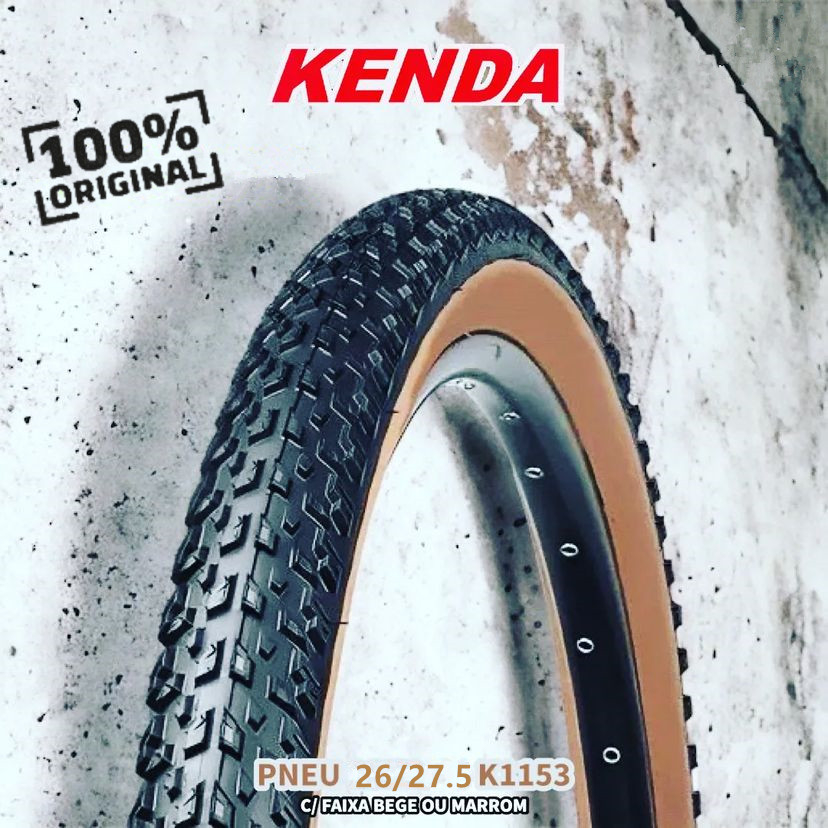 KENDA เคนดะ ยางรถจักรยาน เค1153 สีน้ําตาลย้อนยุคยางจักรยานเสือภูเขา 26 27.5*1.95 ลวดเหล็ก ใช่แล้ว