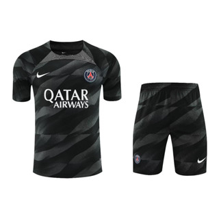 เสื้อกีฬาแขนสั้น ลายทีมชาติฟุตบอล Paris Saint-Germain สีดํา 2023/2024