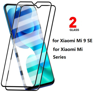 กระจกนิรภัยกันรอยหน้าจอ แบบเต็มจอ สีดํา สําหรับ Xiaomi Mi 11 10 9 SE A3 Lite 5G 9T 10T Pro Poco X3 M3 Pro 2 ชิ้น