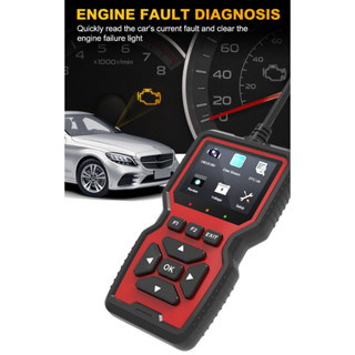 V519 OBD2 Scanner หน้าจอสี CE ได้รับการรับรองสําหรับการพิมพ์และอัพเกรด 10 ภาษา