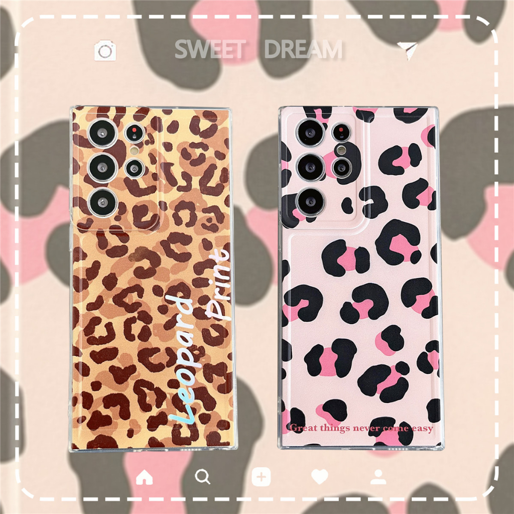ลายเสือดาว เคส Samsung Galaxy S23 Ultra S23 Plus S23 S22 Ultra S22 Plus S21Ultra S21+ S20Ultra S20Plus S20FE S21FE S10Plus Note10 Pro Note20Ultra A53 A73 A54 A52 A22 A13 A33 A14 A23 5G Case เคสโทรศัพท์ใหม่ TPU ซิลิโคนอ่อนนุ่มป้องกันการตก เคสมือถือซัมซุง