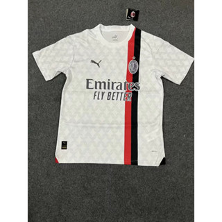 เสื้อกีฬาแขนสั้น ลายทีมชาติฟุตบอล Milan 23-24 AC ชุดเยือน