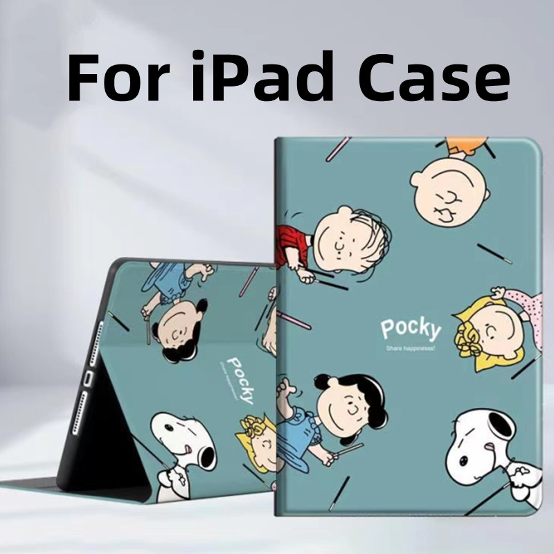 Snoopy เคสไอแพด ลายการ์ตูน iPad Mini 1 2 3 4 5 / iPad 2 3 4 / iPad Pro 9.7 Air1 Air2 / iPad Pro 10.5 / ipad Gen 7/8/9 10.2 Smart Case