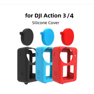 เคสซิลิโคน ป้องกันเลนส์ กันตก สําหรับ DJI action 3 DJI osmo action 4