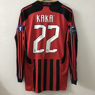 เสื้อกีฬาแขนสั้น ลายทีมชาติฟุตบอล KAKA INZAGHI Classical 07 08 AC MIlan Jersey ชุดเหย้า สําหรับผู้ชาย