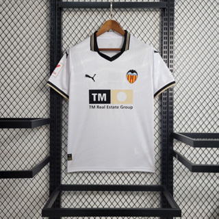 เสื้อกีฬาแขนสั้น ลายทีมชาติฟุตบอล Valencia 23-24 ชุดเหย้า 1: 1