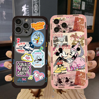 เคสป้องกันโทรศัพท์มือถือ ขอบสี่เหลี่ยม ลายมิกกี้ มินนี่เมาส์ สําหรับ Infinix Hot 20S 20i 30i 9 30 20 Play Smart 6 Plus X6823 Zero 5G 2023