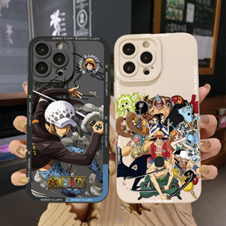 เคสป้องกันโทรศัพท์มือถือ ขอบสี่เหลี่ยม ลายวันพีช สําหรับ Samsung Galaxy A33 A53 A73 5G A32 A52S A72 A31 A41 A71