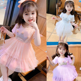 shellbaby ชุดเดรสกระโปรง สไตล์เกาหลี ผ้าฝ้าย น่ารัก สำหรับเด็กผู้หญิง อายุ 1-6 ขวบ